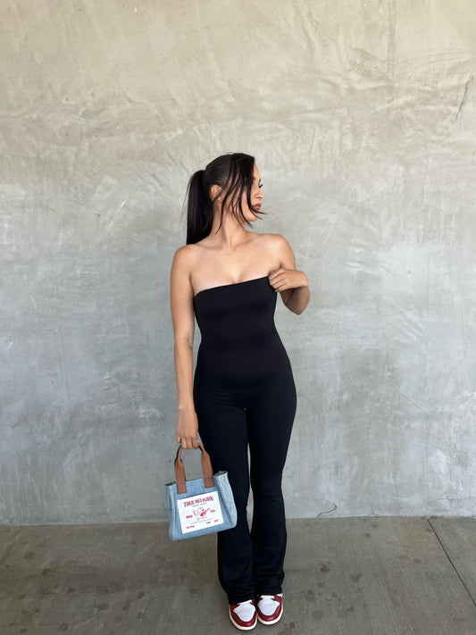 Strapless Flare Jumpsuit