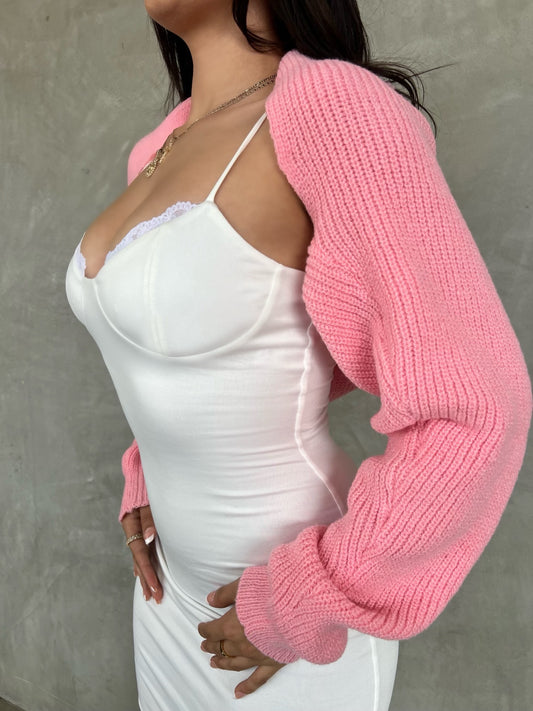 Pink Shrug Sweater