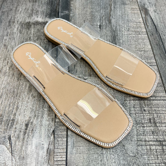 Clear/Rhinestone Sandals